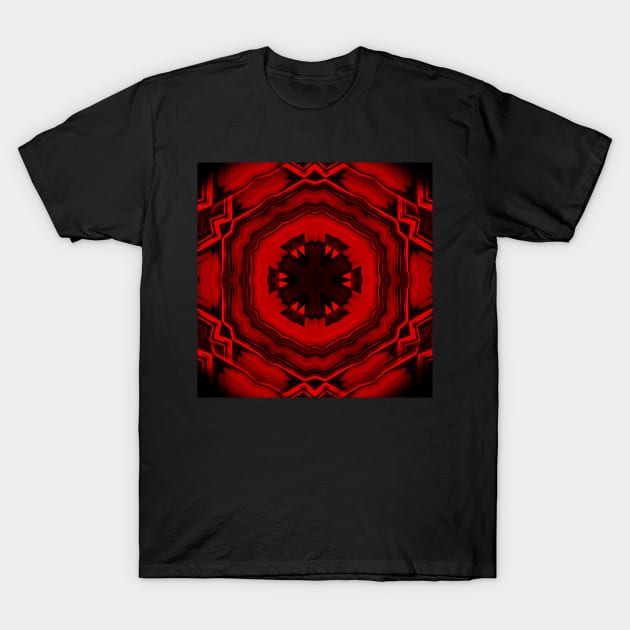 Beautiful bold red and black kaleidoscope T-Shirt by hereswendy